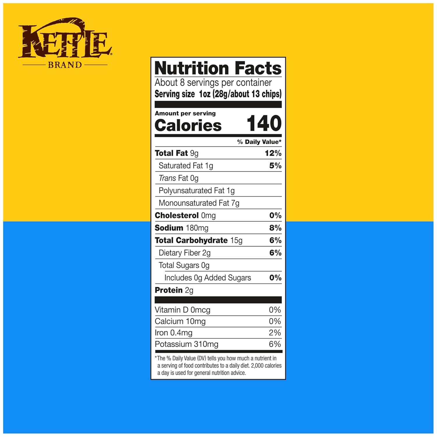 image:imageKettle Brand Potato Chips Krinkle Cut Habanero Lime Kettle Chips 75 OzSea Salt Vinegar