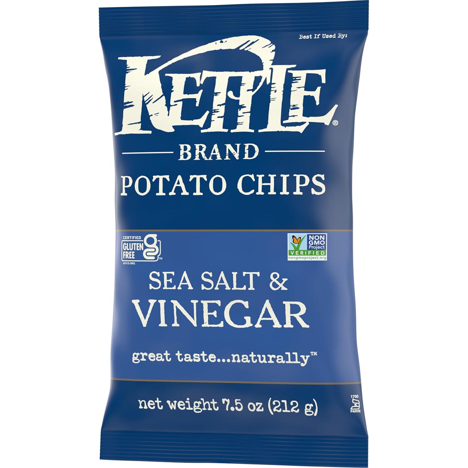 image:imageKettle Brand Potato Chips Krinkle Cut Habanero Lime Kettle Chips 75 OzSea Salt Vinegar