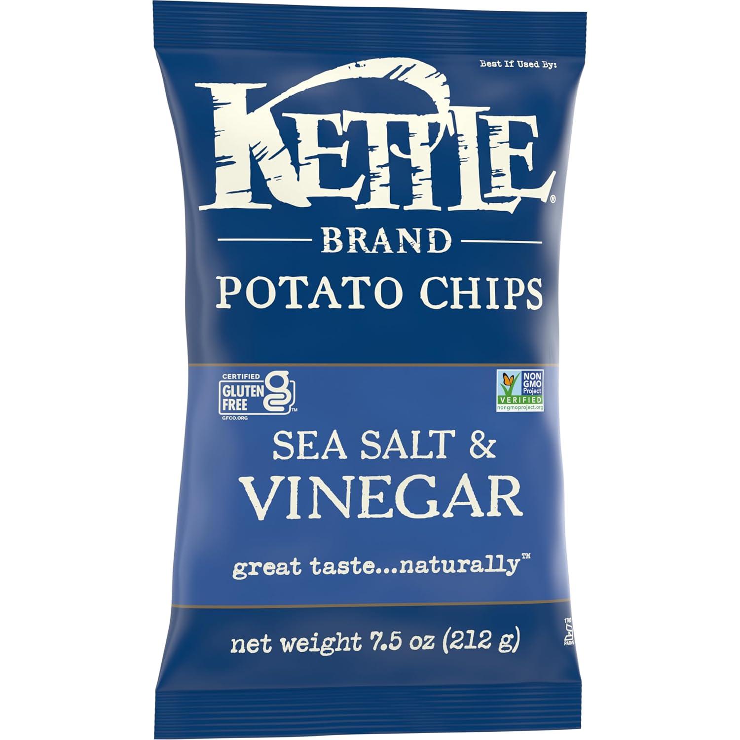 image:imageKettle Brand Potato Chips Krinkle Cut Habanero Lime Kettle Chips 75 OzSea Salt Vinegar