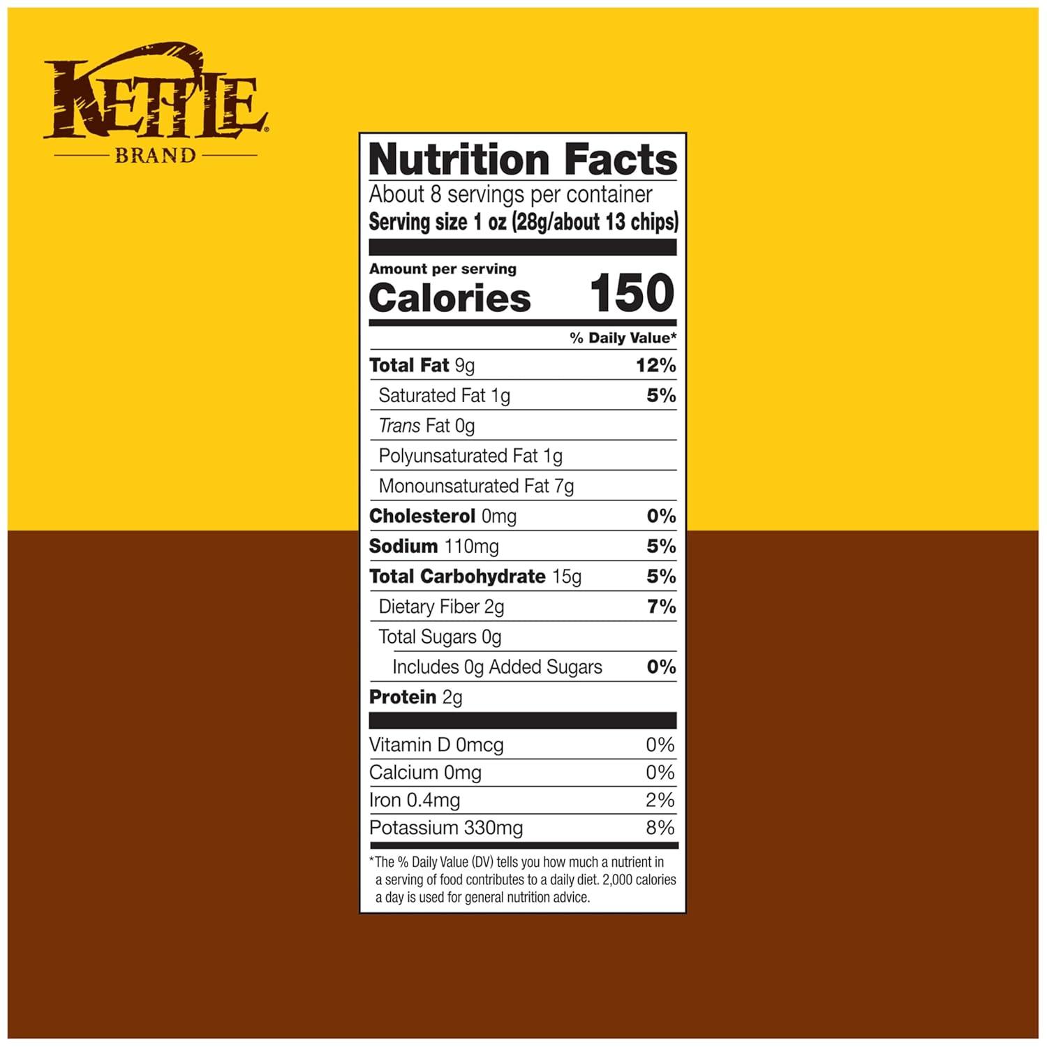 image:imageKettle Brand Potato Chips Krinkle Cut Habanero Lime Kettle Chips 75 OzSea Salt