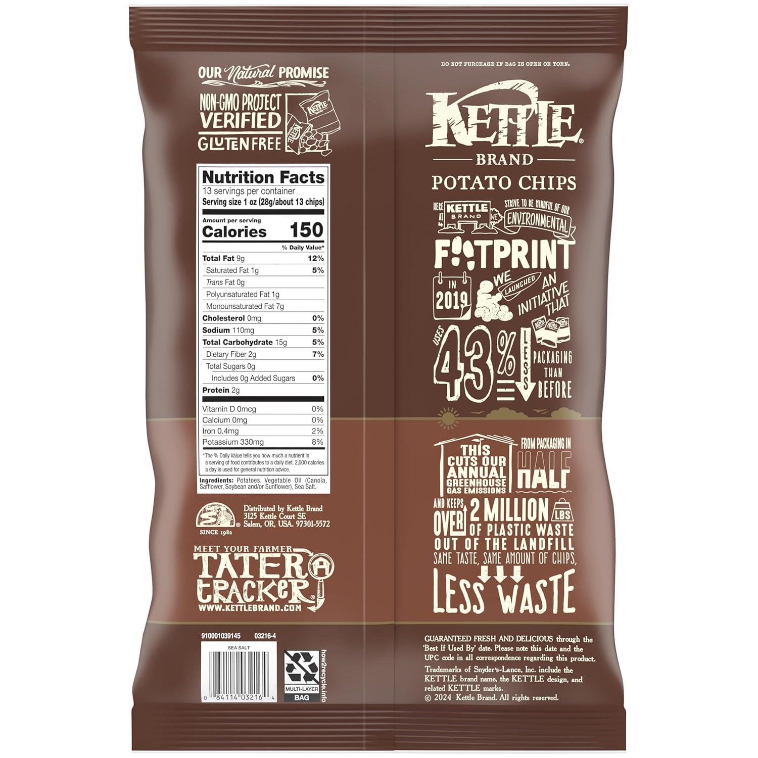 image:imageKettle Brand Potato Chips Krinkle Cut Habanero Lime Kettle Chips 75 OzSea Salt