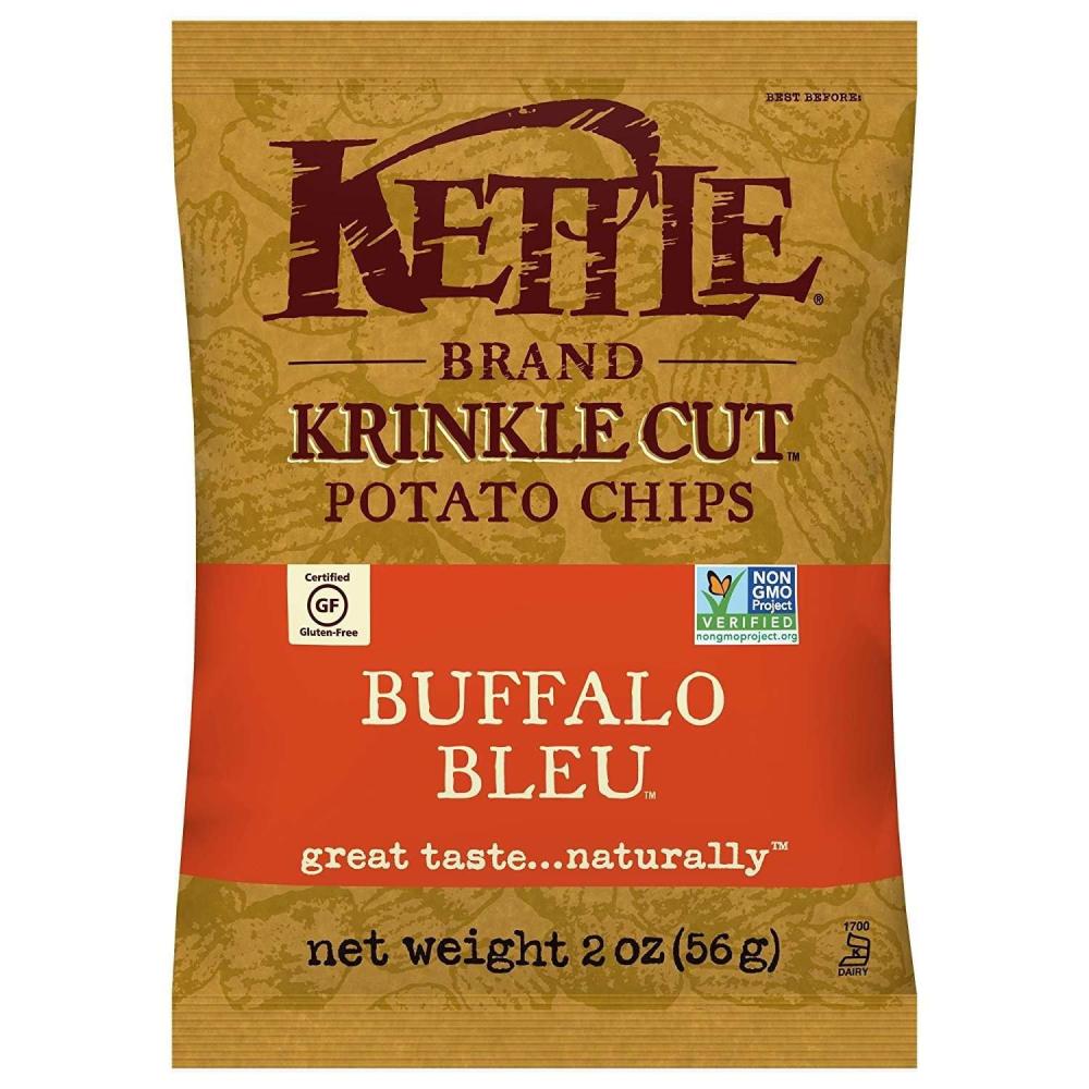 image:imageKettle Brand Potato Chips Krinkle Cut Dill Pickle Kettle Chips Snack Bag 2 OzBuffalo Bleu