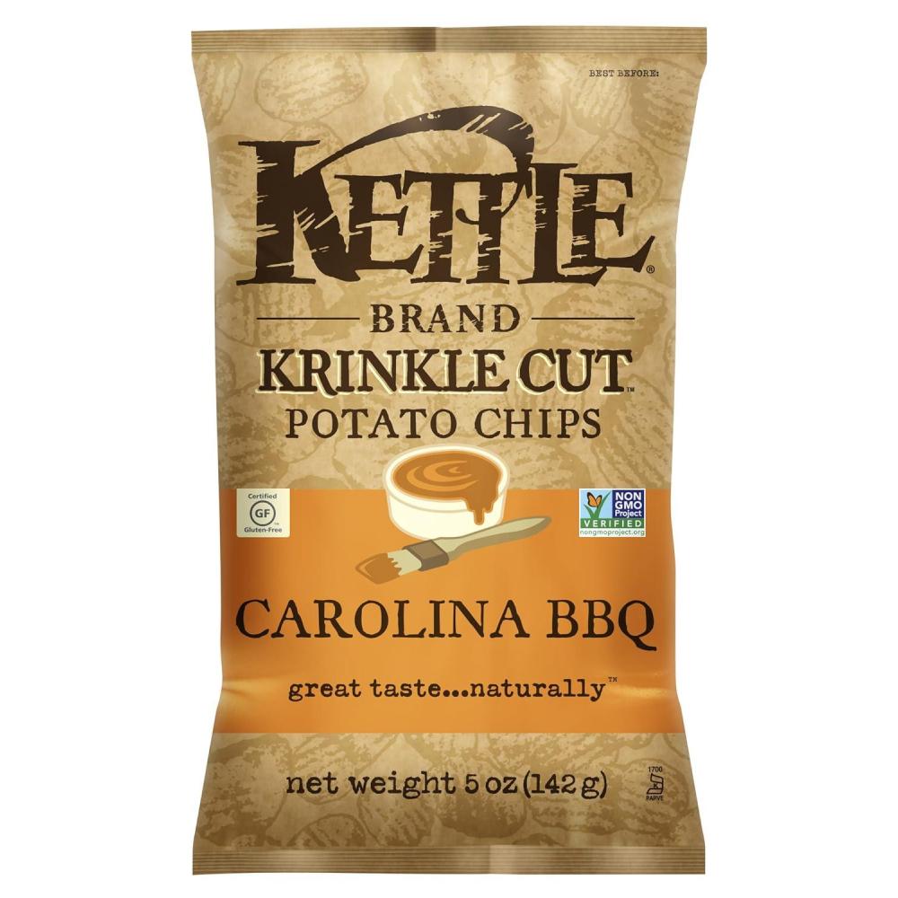 image:imageKettle Brand Potato Chips Krinkle Cut Dill Pickle Kettle Chips Snack Bag 2 OzCarolina BBQ