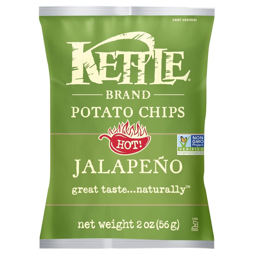 image:imageKettle Brand Potato Chips Krinkle Cut Dill Pickle Kettle Chips Snack Bag 2 OzJalapeno Chips