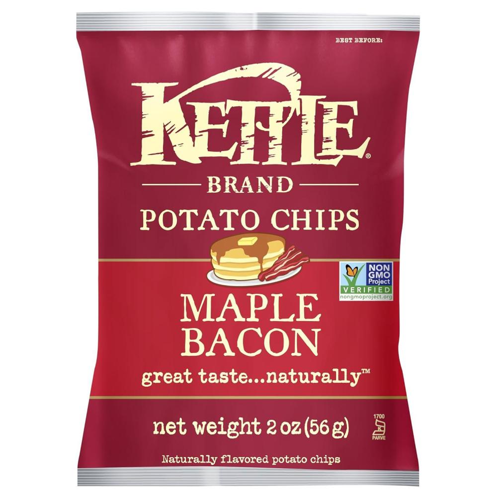 image:imageKettle Brand Potato Chips Krinkle Cut Dill Pickle Kettle Chips Snack Bag 2 OzMaple Bacon