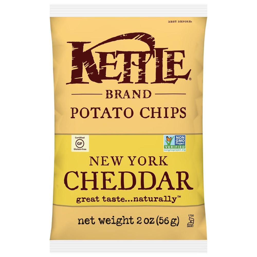 image:imageKettle Brand Potato Chips Krinkle Cut Dill Pickle Kettle Chips Snack Bag 2 OzNew York Cheddar