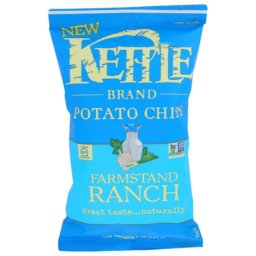 image:imageKettle Brand Potato Chips Krinkle Cut Dill Pickle Kettle Chips Snack Bag 2 OzRanch
