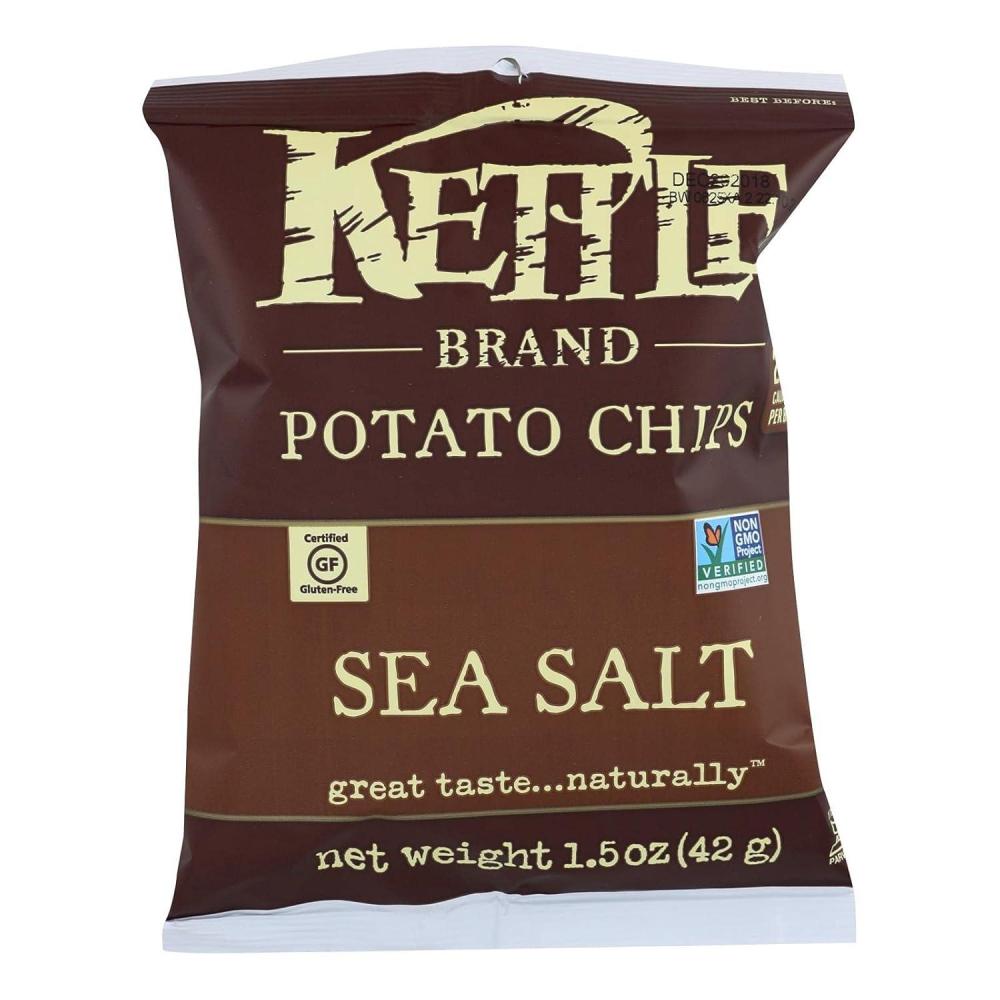 image:imageKettle Brand Potato Chips Krinkle Cut Dill Pickle Kettle Chips Snack Bag 2 OzSalted