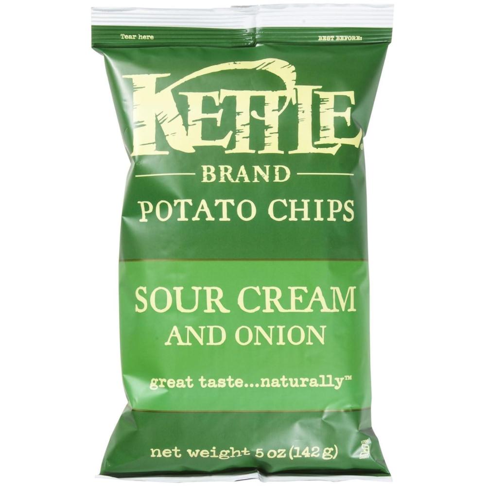 image:imageKettle Brand Potato Chips Krinkle Cut Dill Pickle Kettle Chips Snack Bag 2 OzSour Cream Onion