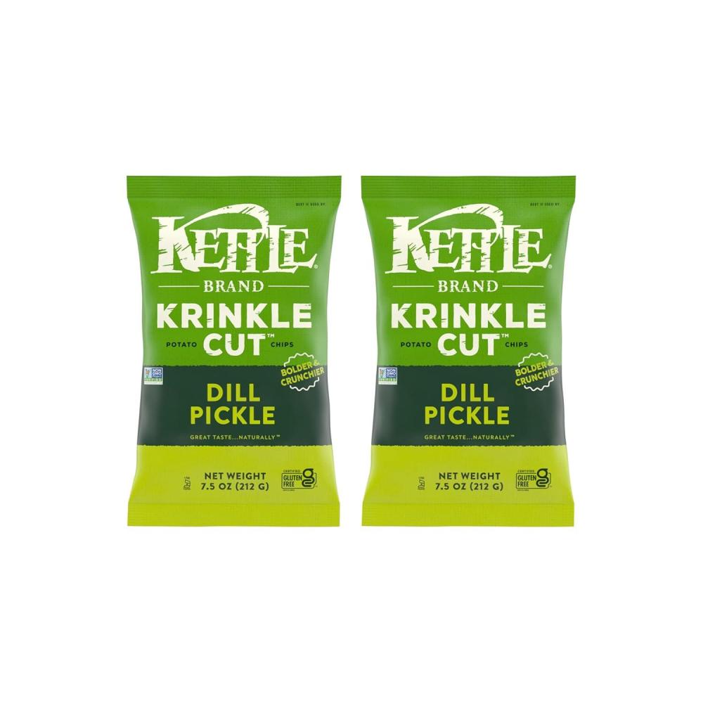 image:imageKettle Brand Potato Chips Krinkle Cut Habanero Lime Kettle Chips 75 OzKrinkle Cut Dill Pickle