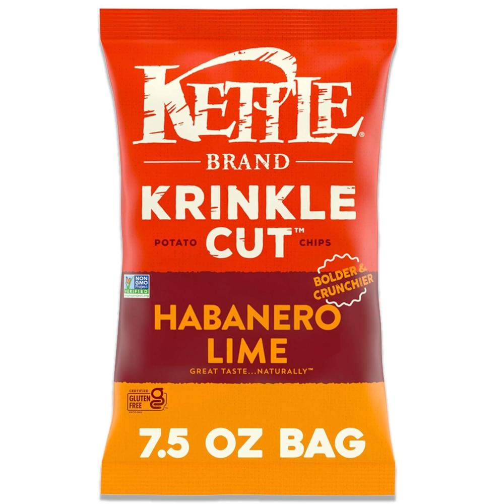 image:imageKettle Brand Potato Chips Krinkle Cut Habanero Lime Kettle Chips 75 OzKrinkle Cut Habanero Lime
