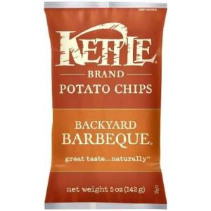 Kettle Brand Potato Chips, Krinkle Cut, Dill Pickle Kettle Chips, Snack Bag 2 Oz(Barbecue)