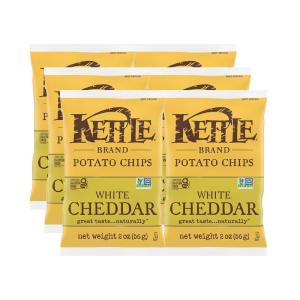 Kettle Brand Potato Chips, Krinkle Cut, Dill Pickle Kettle Chips, Snack Bag 2 Oz(Cheddar Cheese)