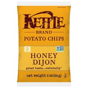 Kettle Brand Potato Chips, Krinkle Cut, Dill Pickle Kettle Chips, Snack Bag 2 Oz(Honey Dijon)