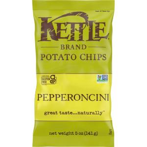 Kettle Brand Potato Chips, Krinkle Cut, Dill Pickle Kettle Chips, Snack Bag 2 Oz(Pepper)