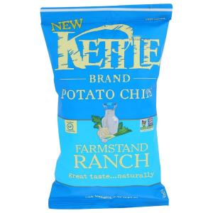 Kettle Brand Potato Chips, Krinkle Cut, Dill Pickle Kettle Chips, Snack Bag 2 Oz(Ranch)