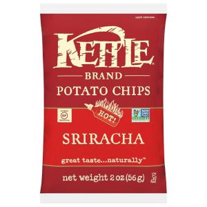 Kettle Brand Potato Chips, Krinkle Cut, Dill Pickle Kettle Chips, Snack Bag 2 Oz(Sriracha)