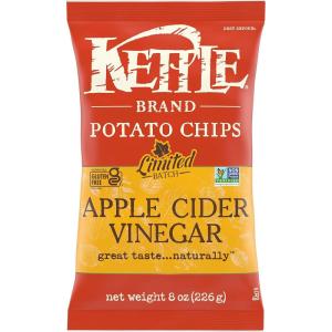 Kettle Brand Potato Chips, Krinkle Cut, Dill Pickle Kettle Chips, Snack Bag 2 Oz(Vinegar)