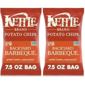 Kettle Brand Potato Chips, Krinkle Cut, Habanero Lime Kettle Chips, 7.5 Oz(Backyard Barbeque)