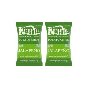 Kettle Brand Potato Chips, Krinkle Cut, Habanero Lime Kettle Chips, 7.5 Oz(Jalapeno)