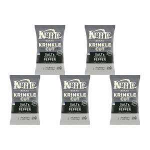 Kettle Brand Potato Chips, Krinkle Cut, Habanero Lime Kettle Chips, 7.5 Oz(Krinkle Cut Salt & Fresh Ground Pepper)