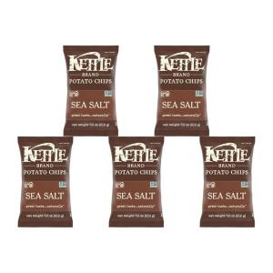 Kettle Brand Potato Chips, Krinkle Cut, Habanero Lime Kettle Chips, 7.5 Oz(Sea Salt)