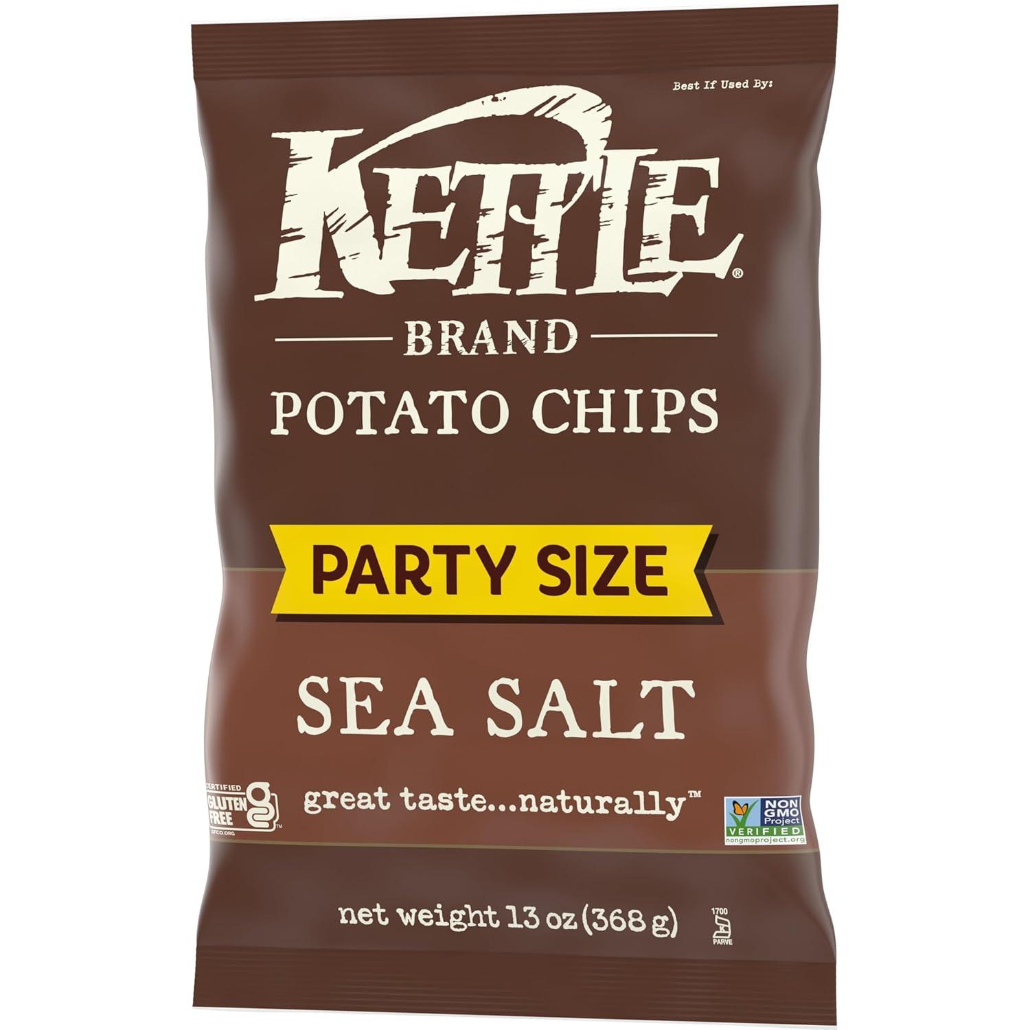 image:imageKettle Brand Foods Sea Salt Potato Chips 13 oz Party Size13 Ounce Pack of 1