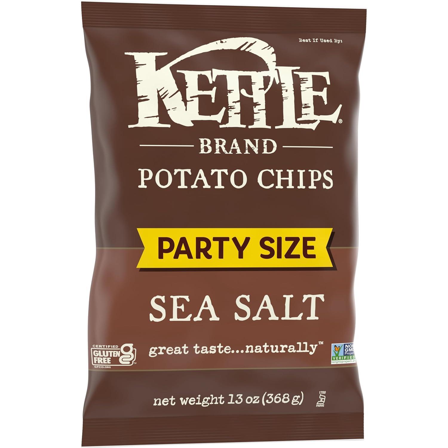 image:imageKettle Brand Foods Sea Salt Potato Chips 13 oz Party Size13 Ounce Pack of 1