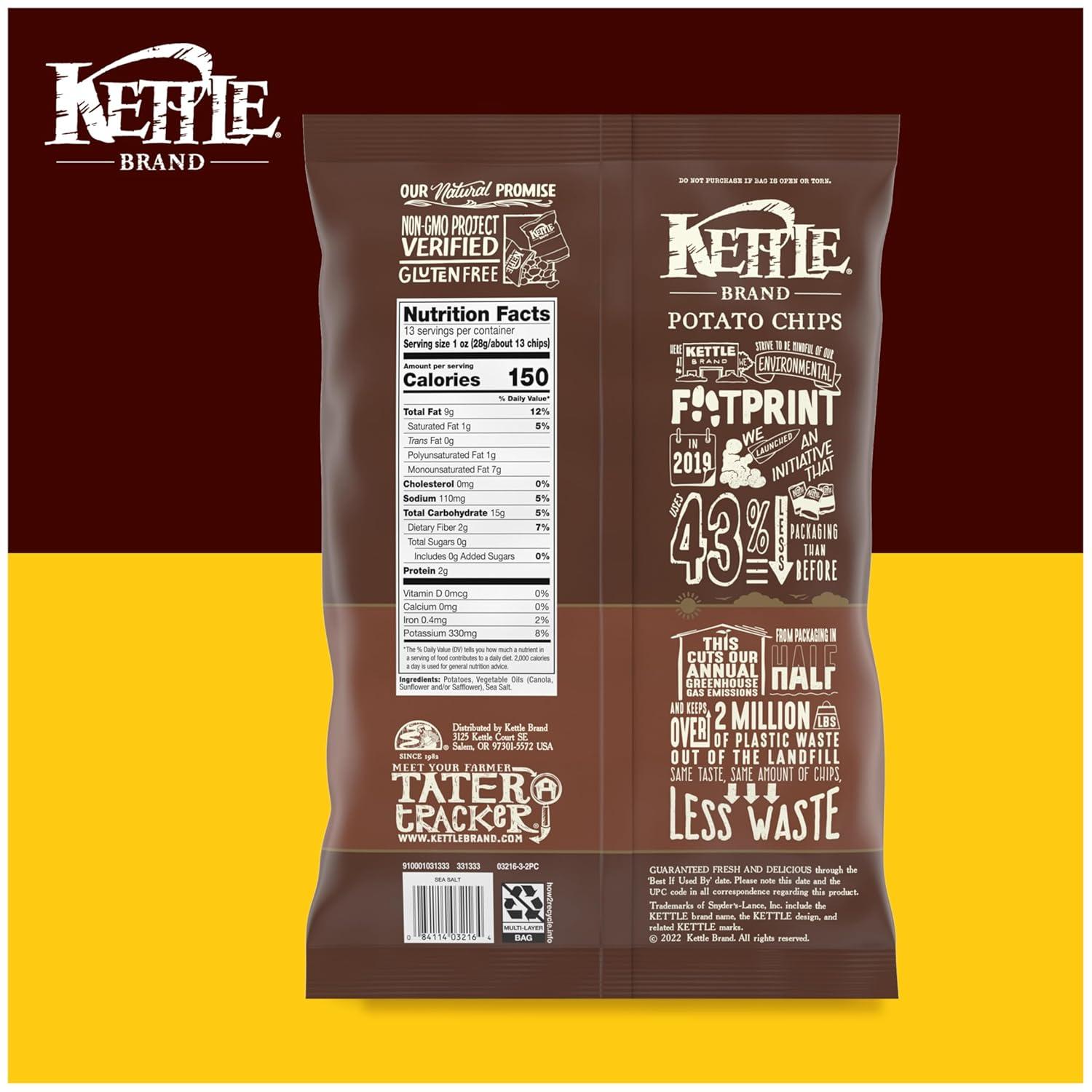 image:imageKettle Brand Foods Sea Salt Potato Chips 13 oz Party Size13 Ounce Pack of 1