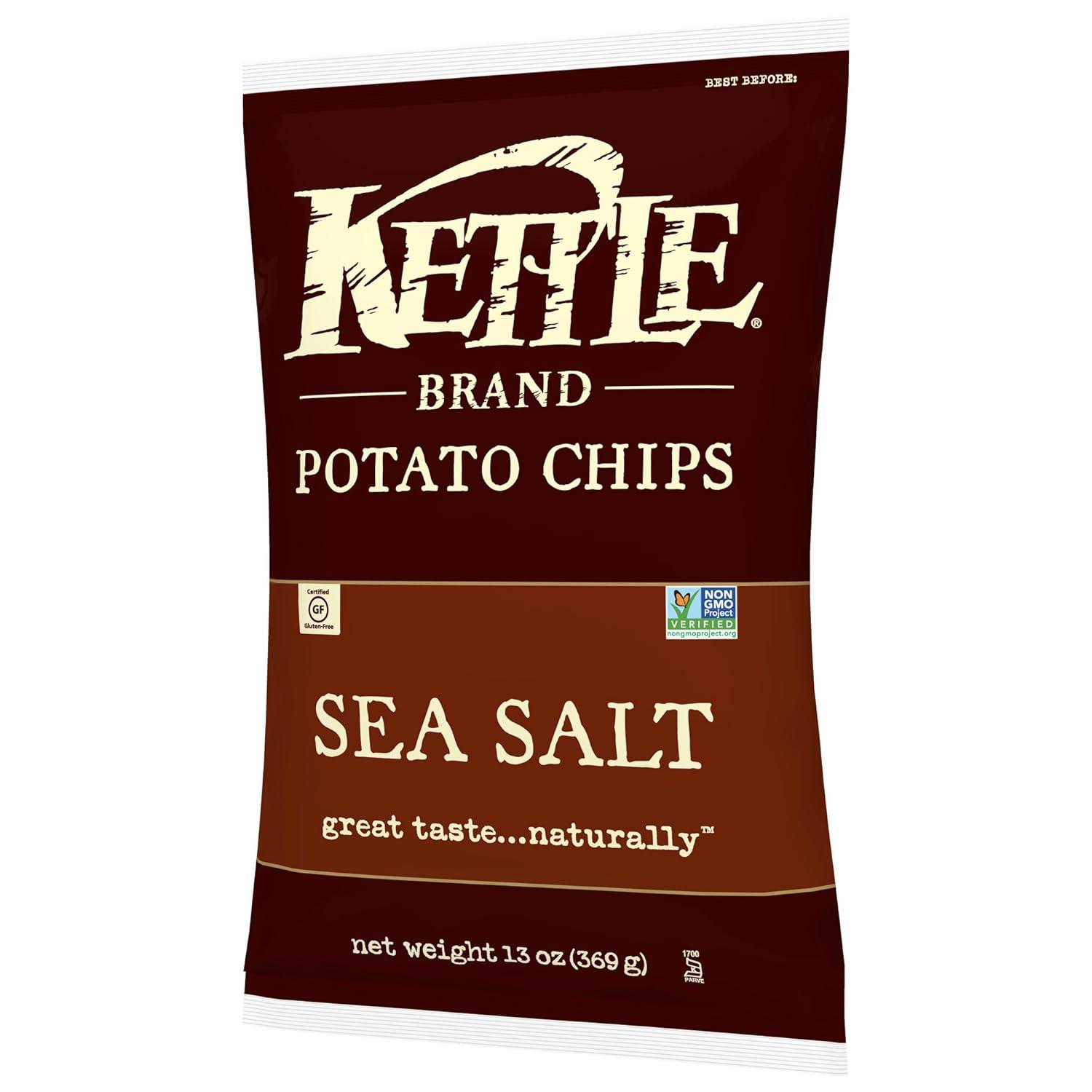 image:imageKettle Brand Foods Sea Salt Potato Chips 13 oz Party Size13 Ounce Pack of 2