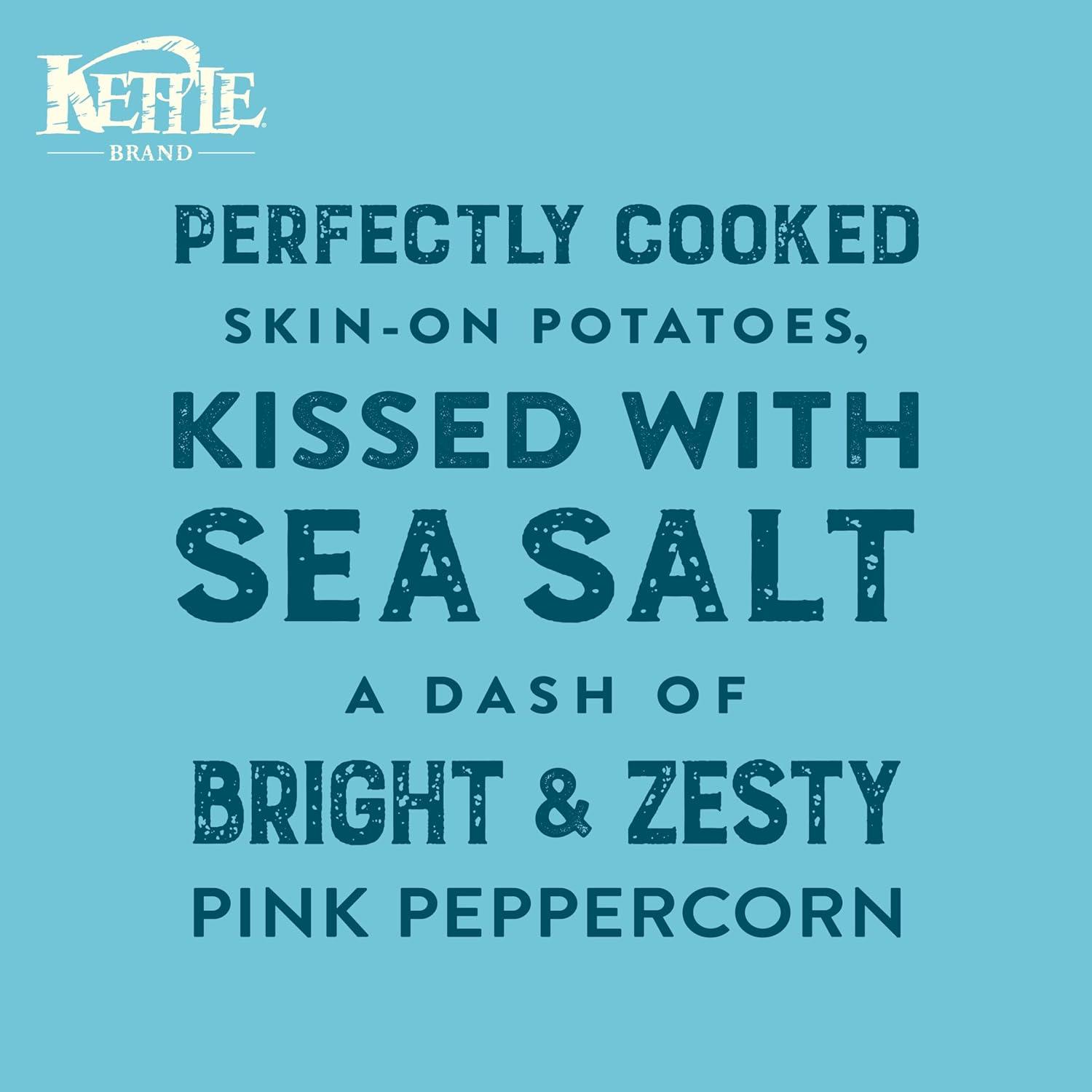 image:imageKettle Brand Made with Avocado Oil Apple Cider Vinegar Chips 6 Oz BagSea Salt Pink Peppercorn
