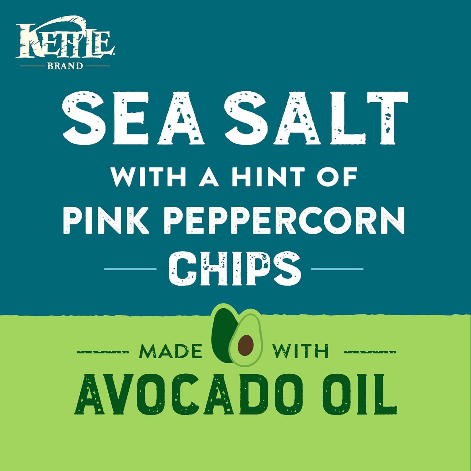 image:imageKettle Brand Made with Avocado Oil Apple Cider Vinegar Chips 6 Oz BagSea Salt Pink Peppercorn