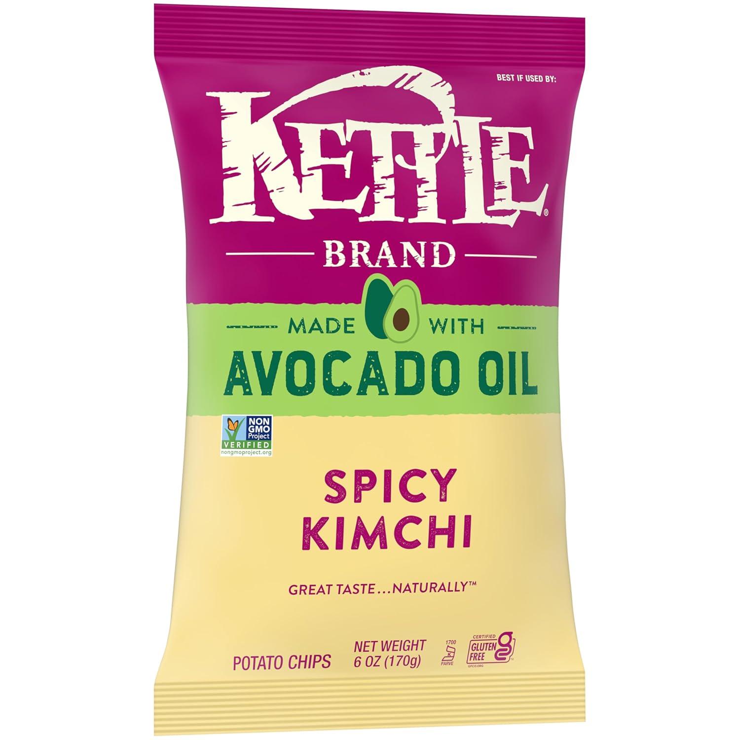 image:imageKettle Brand Made with Avocado Oil Apple Cider Vinegar Chips 6 Oz BagSpicy Kimchi