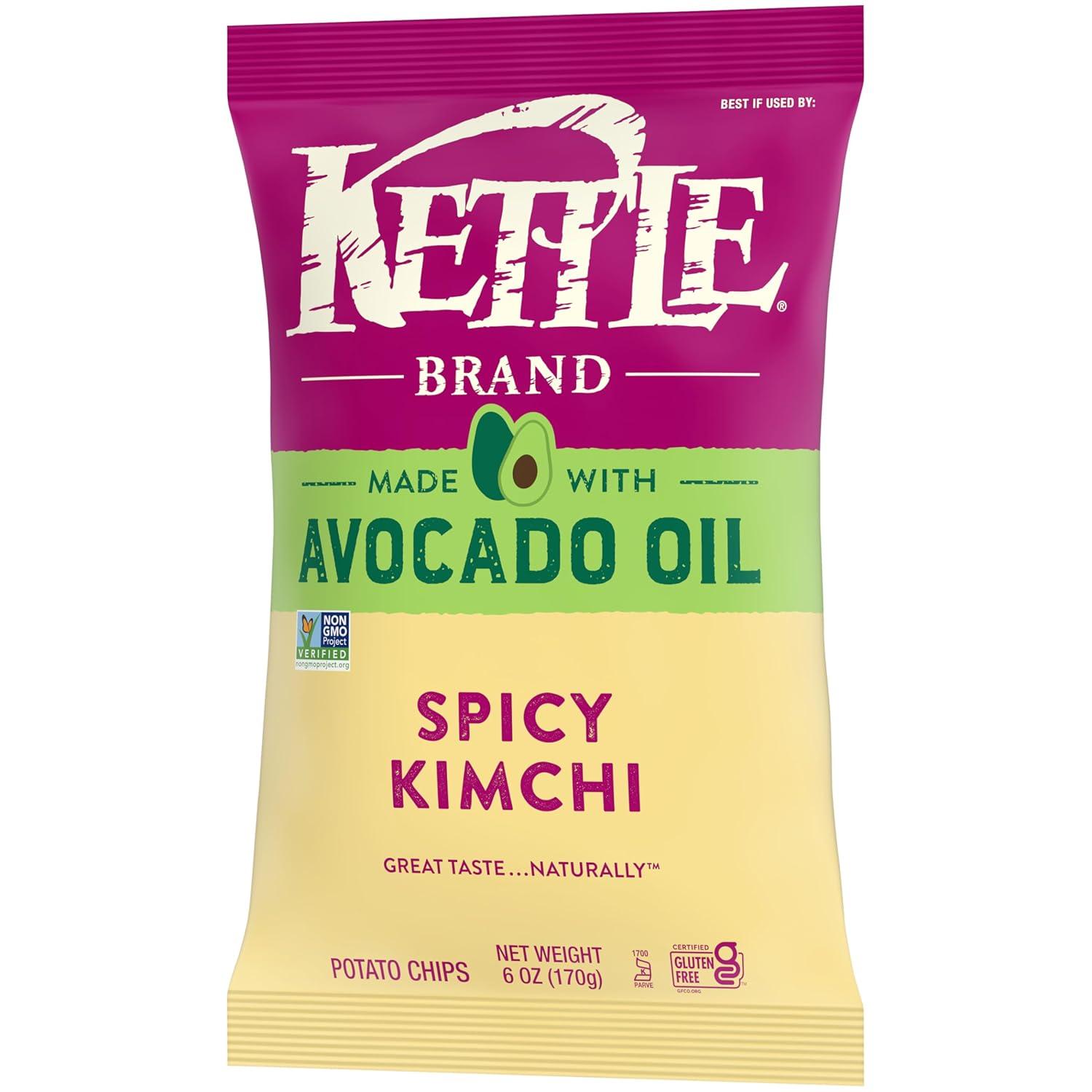 image:imageKettle Brand Made with Avocado Oil Apple Cider Vinegar Chips 6 Oz BagSpicy Kimchi