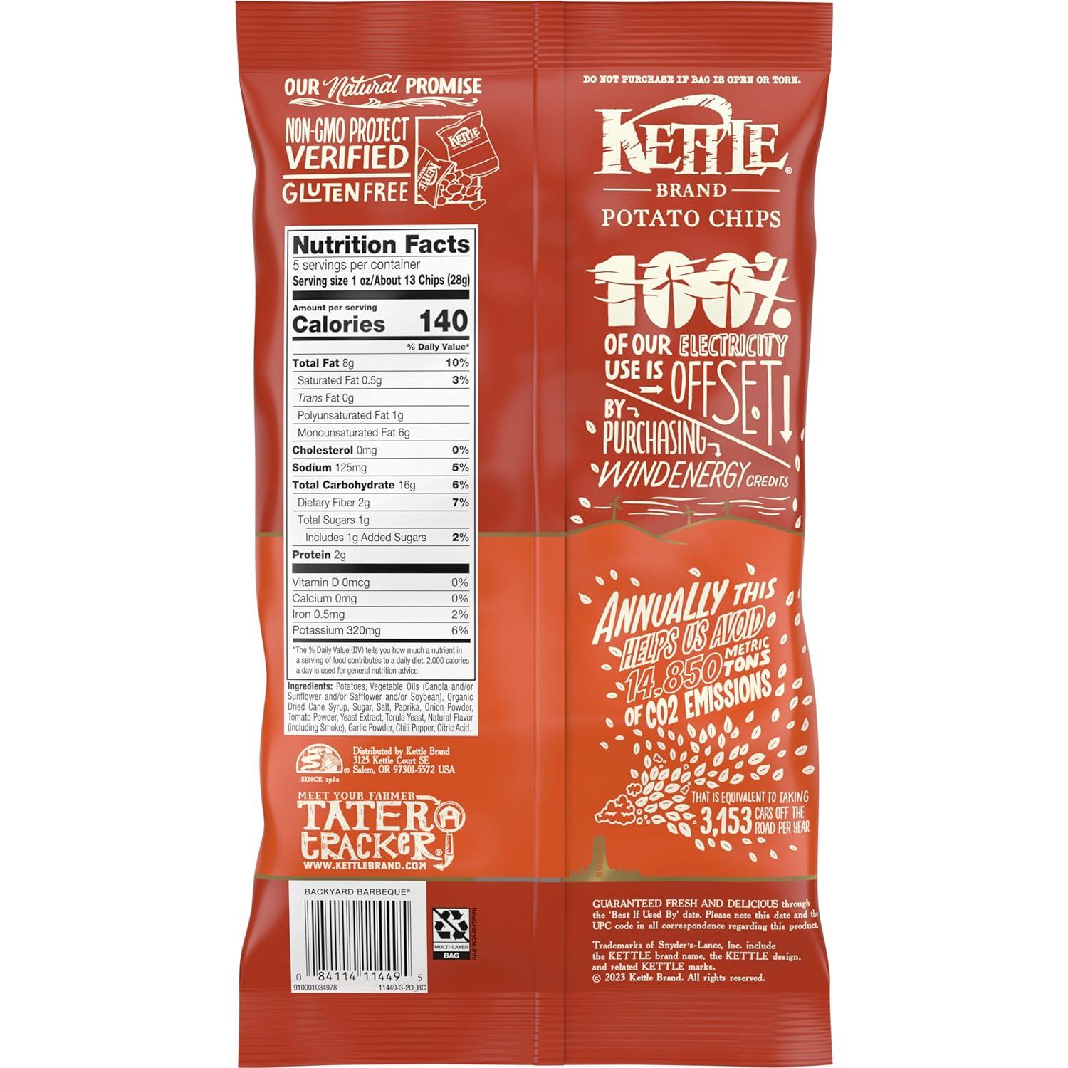 image:imageKettle Brand Potato Chips Backyard Barbeque Kettle Chips Party Size 13 OzBarbecue