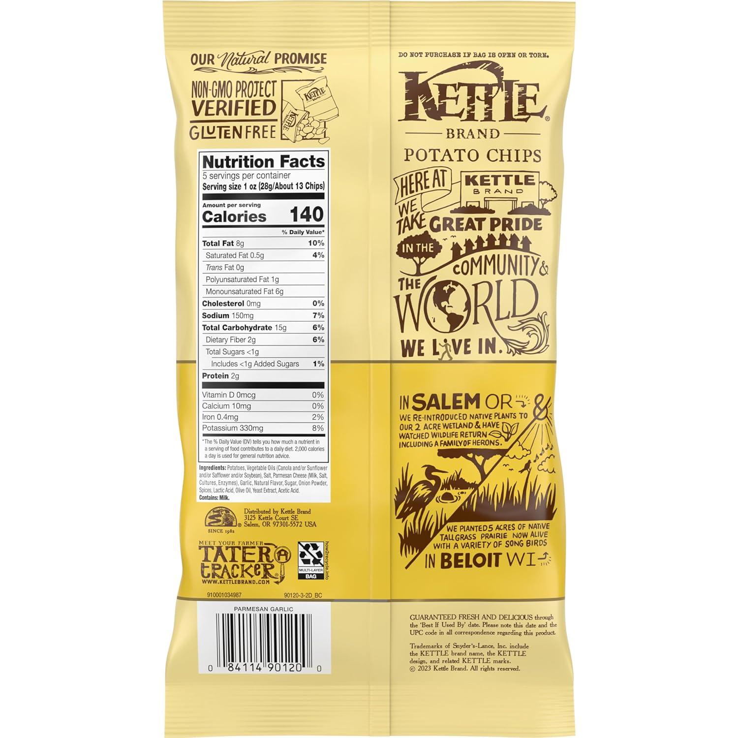 image:imageKettle Brand Potato Chips Parmesan Garlic Kettle Chips 75 OzGarlic Parmesan