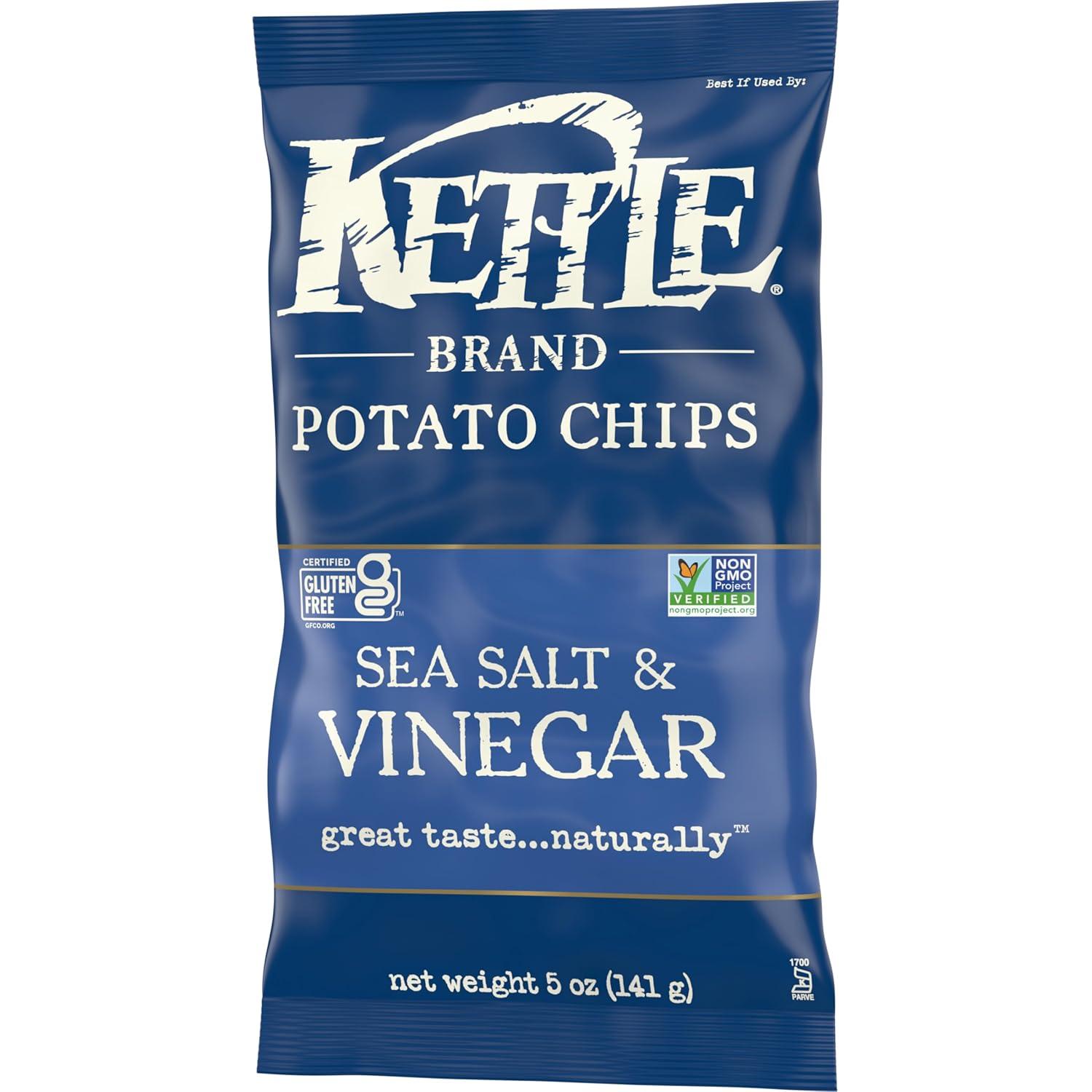 image:imageKettle Brand Potato Chips Sea Salt amp Vinegar Kettle Chips Party Size 13 OzSalt and Vinegar