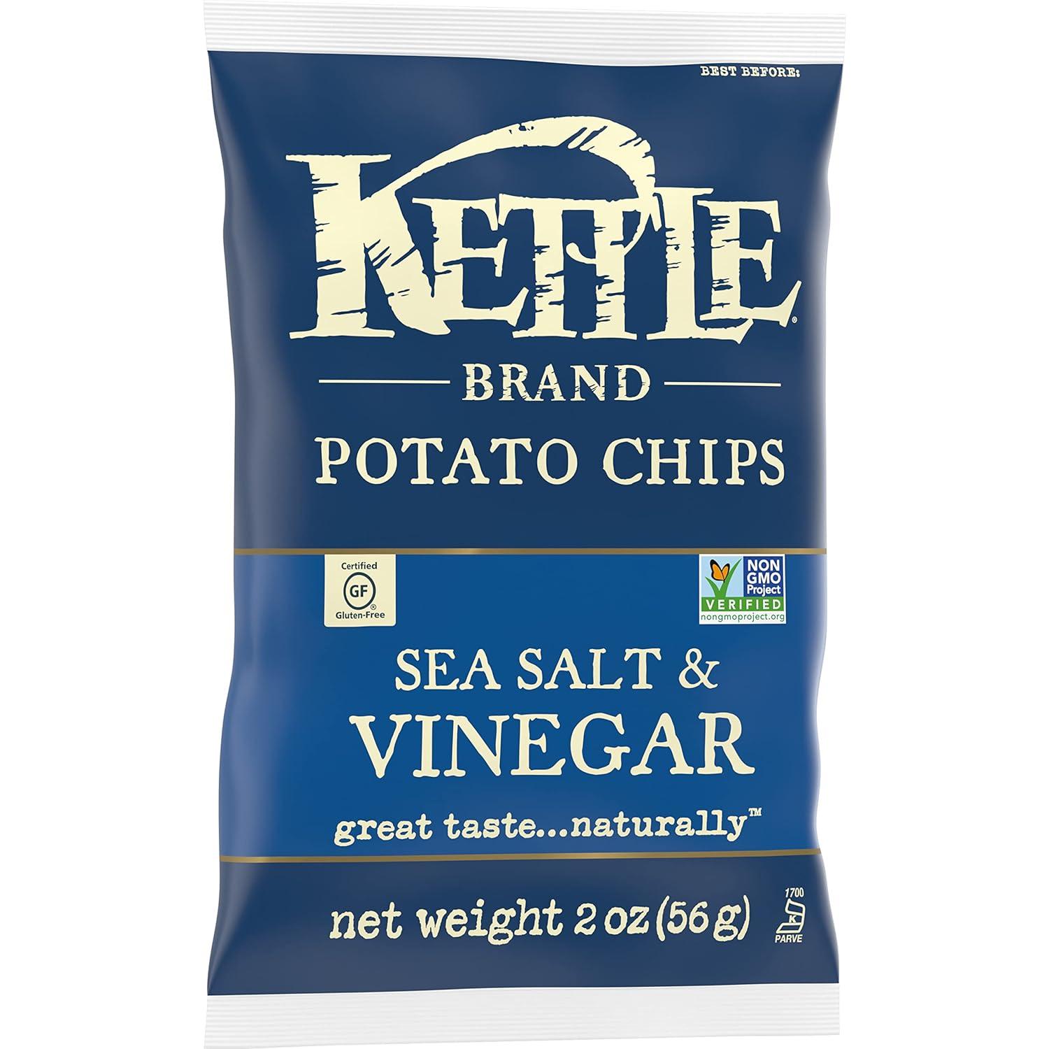 image:imageKettle Brand Potato Chips Sea Salt amp Vinegar Kettle Chips Party Size 13 OzSalt and Vinegar