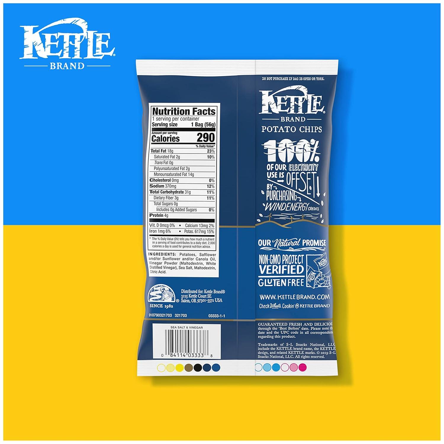image:imageKettle Brand Potato Chips Sea Salt amp Vinegar Kettle Chips Party Size 13 OzSalt and Vinegar