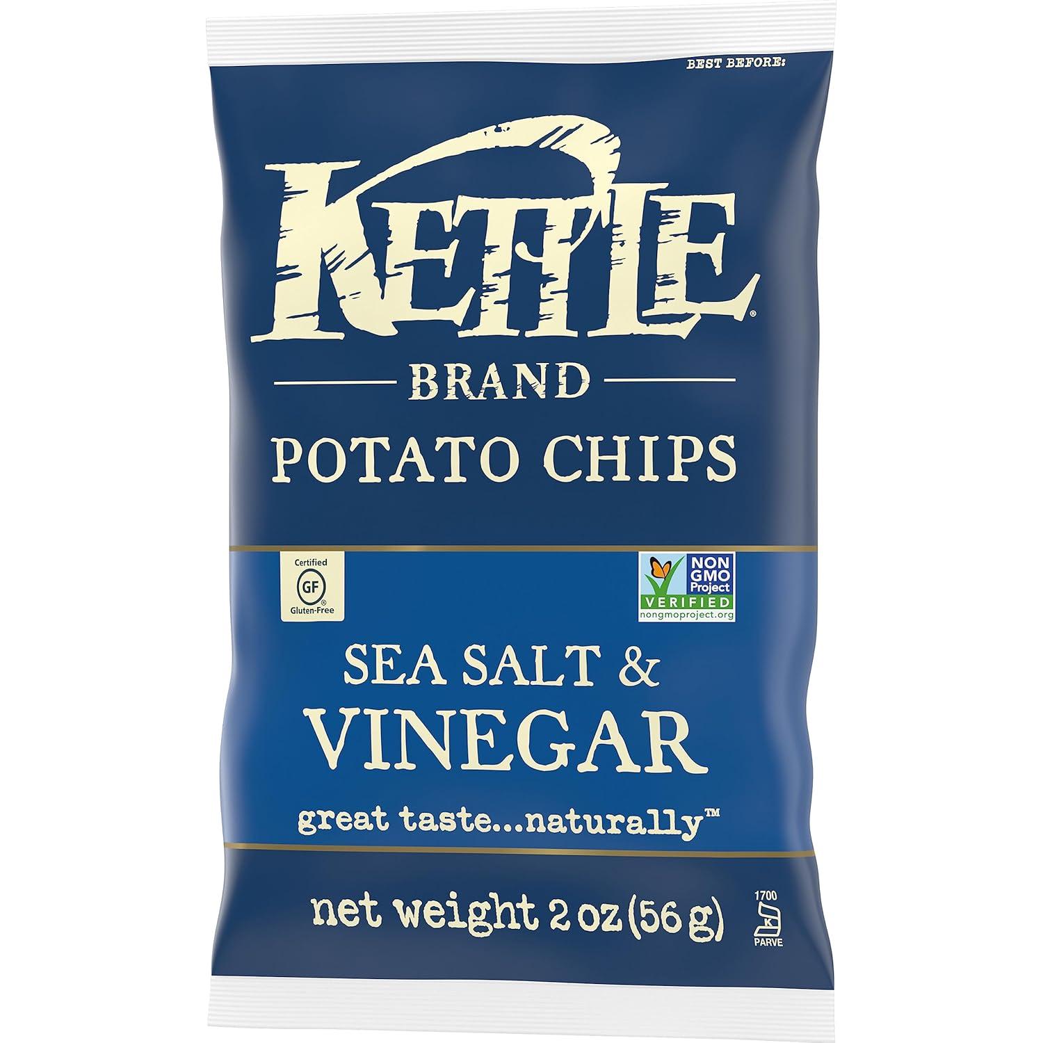 image:imageKettle Brand Potato Chips Sea Salt amp Vinegar Kettle Chips Party Size 13 OzSalt and Vinegar