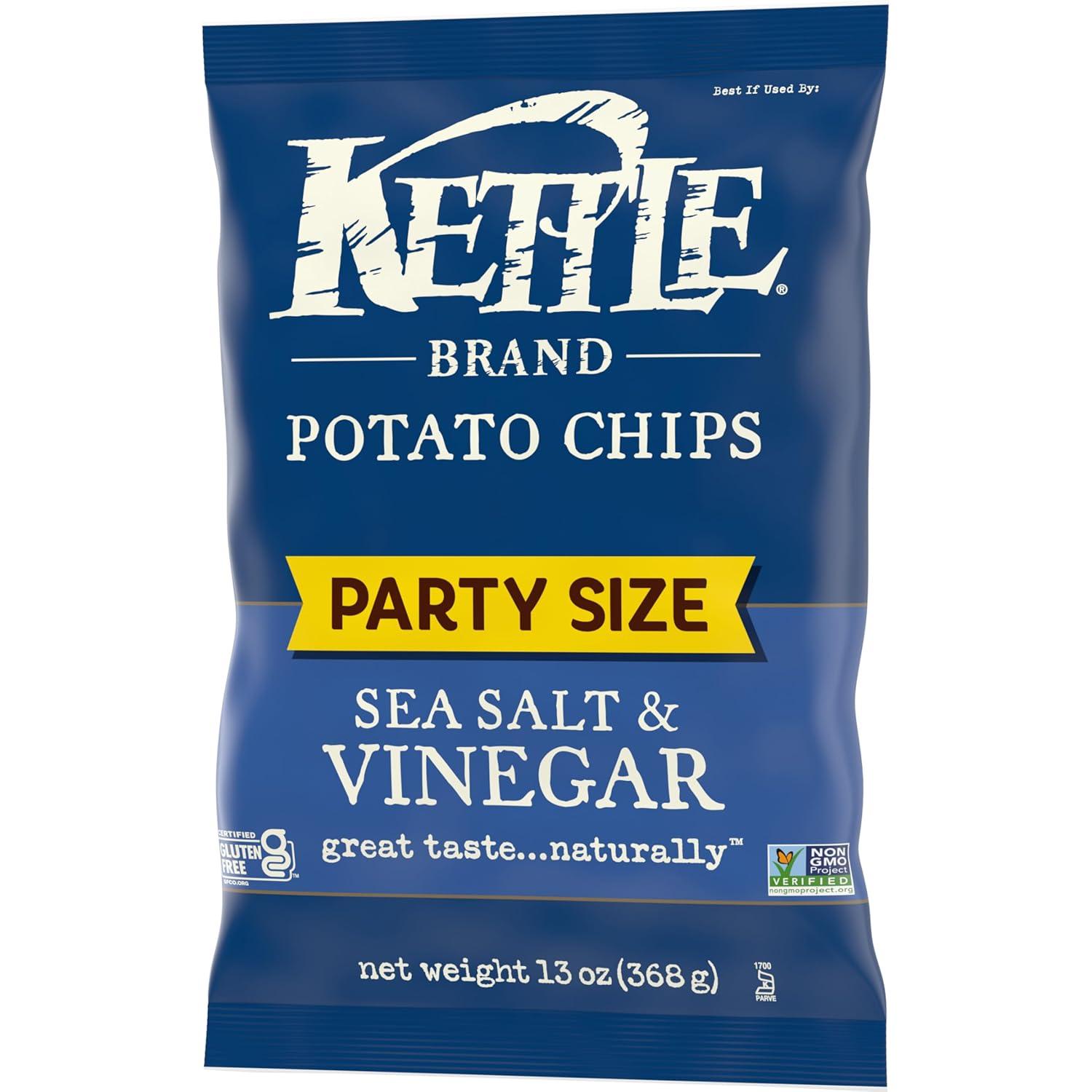 image:imageKettle Brand Potato Chips Sea Salt amp Vinegar Kettle Chips Party Size 13 OzSea Salt Vinegar