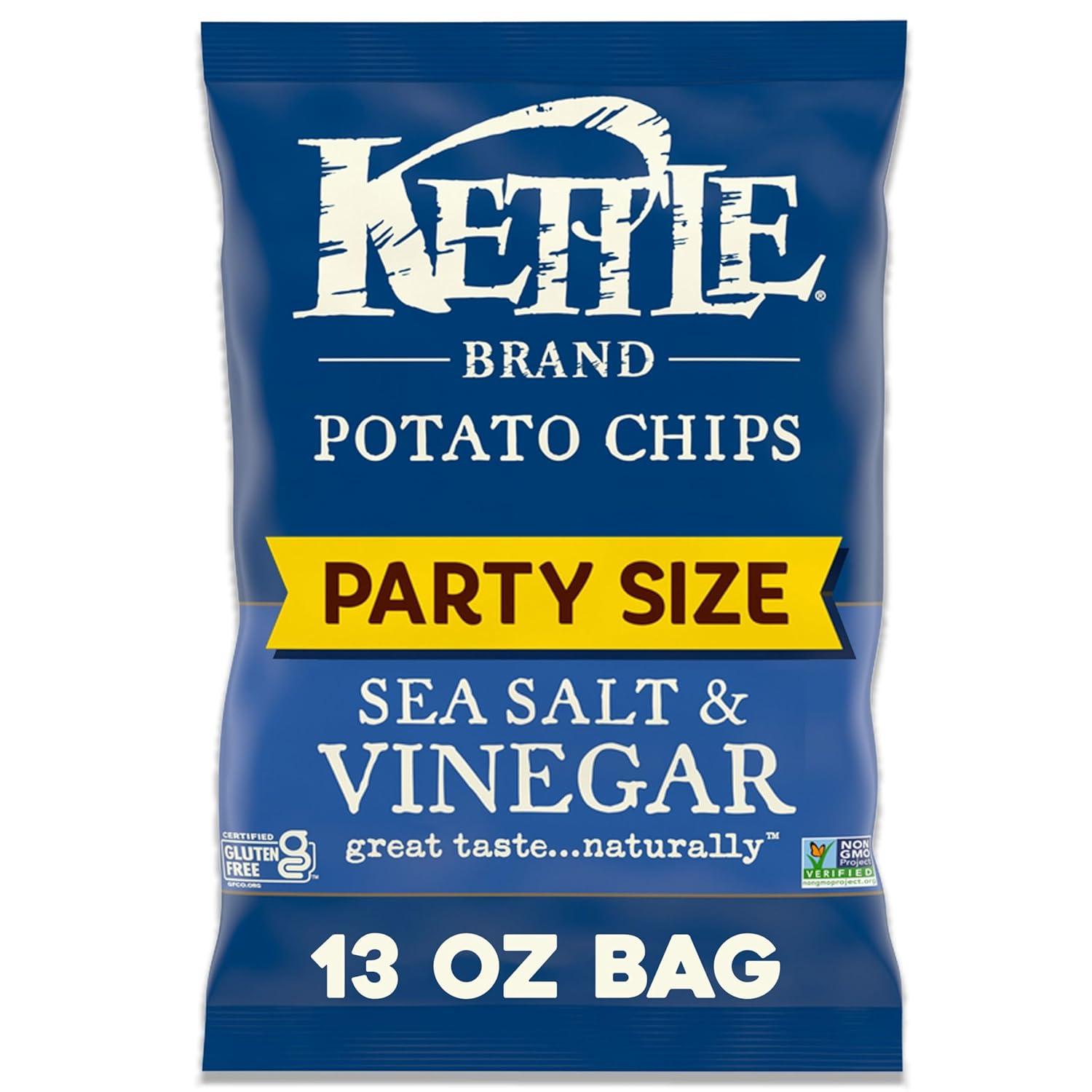 image:imageKettle Brand Potato Chips Sea Salt amp Vinegar Kettle Chips Party Size 13 OzSea Salt Vinegar