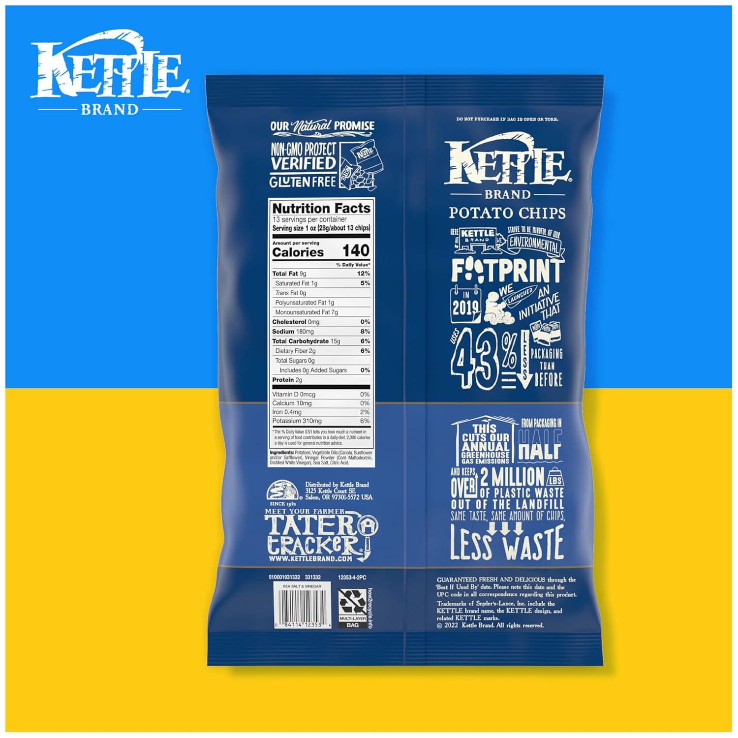 image:imageKettle Brand Potato Chips Sea Salt amp Vinegar Kettle Chips Party Size 13 OzSea Salt Vinegar