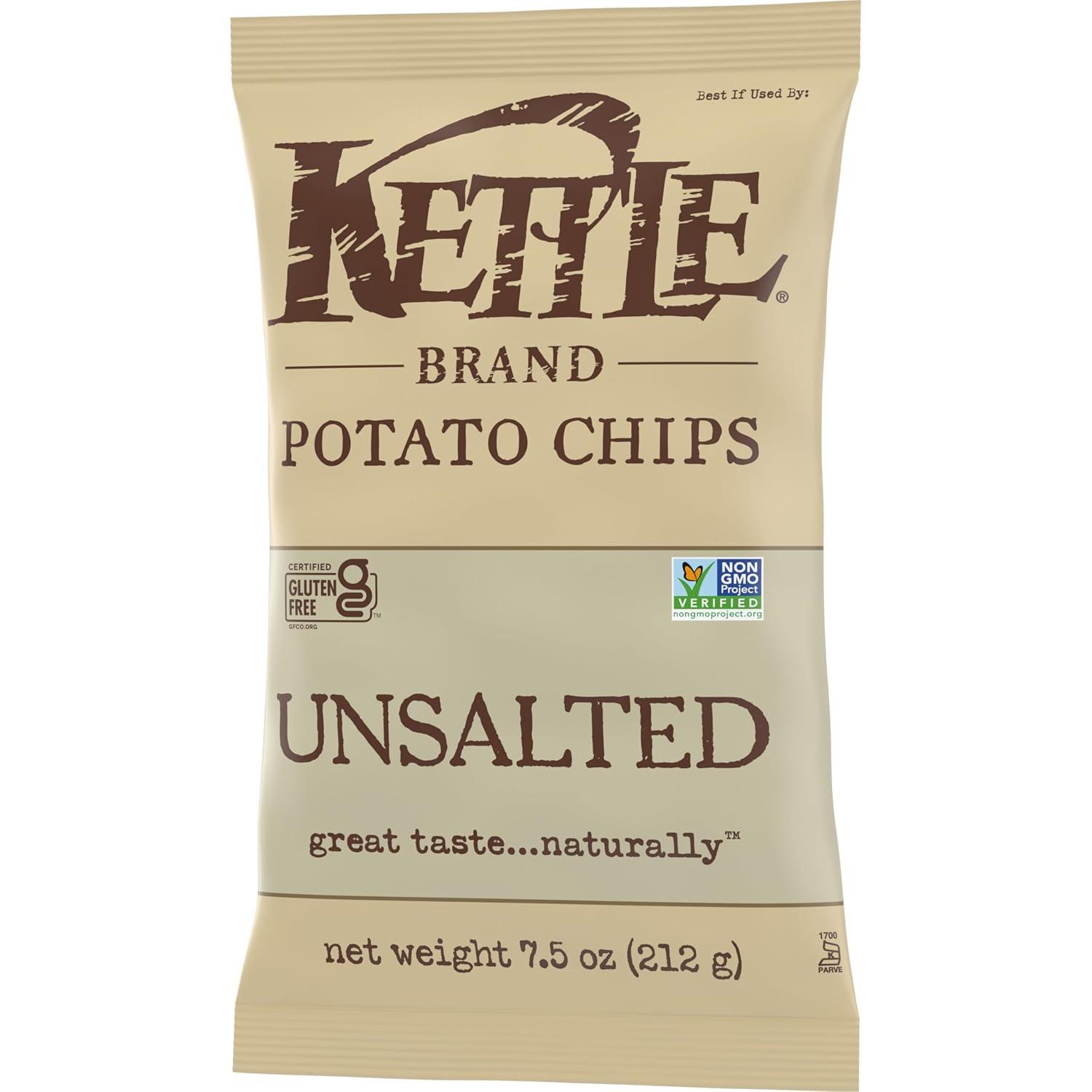 image:imageKettle Brand Potato Chips Unsalted Kettle Chips 75 OzUnsalted