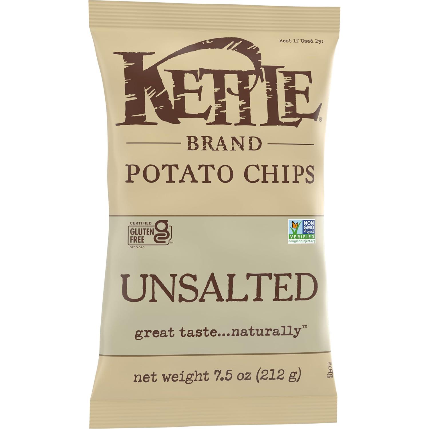 image:imageKettle Brand Potato Chips Unsalted Kettle Chips 75 OzUnsalted