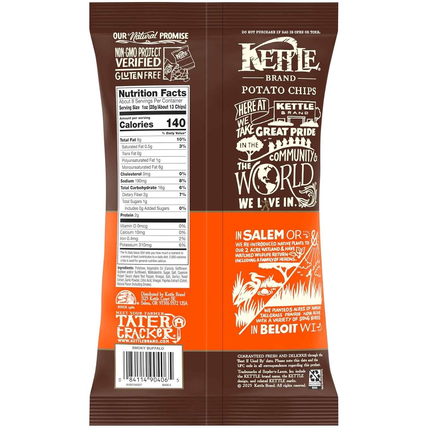 image:imageKettle Brand Smoky Buffalo Potato Chips 75 Oz Bag75 Ounce Pack of 2