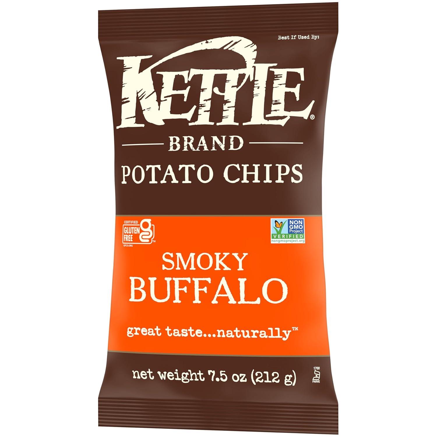 image:imageKettle Brand Smoky Buffalo Potato Chips 75 Oz Bag75 Ounce Pack of 2