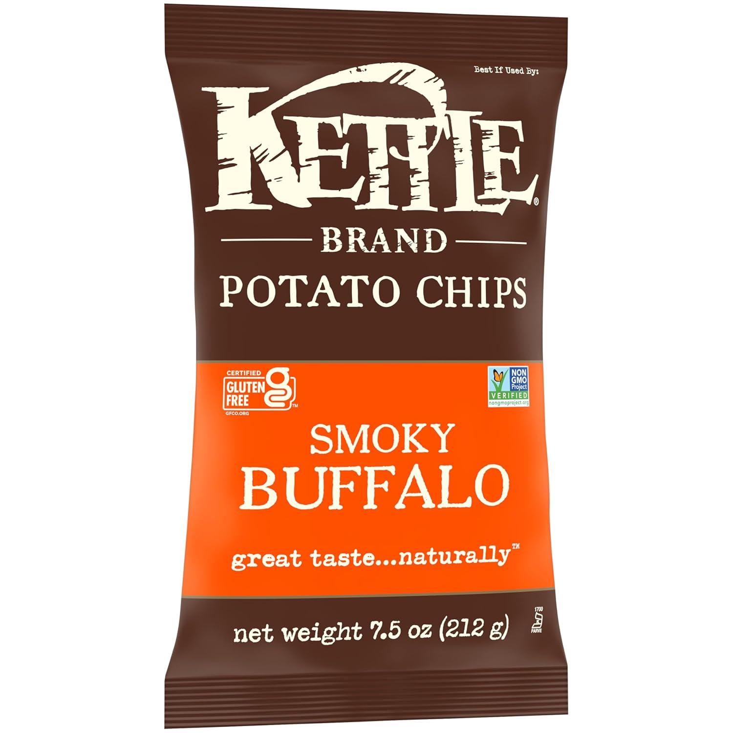 image:imageKettle Brand Smoky Buffalo Potato Chips 75 Oz Bag75 Ounce Pack of 2