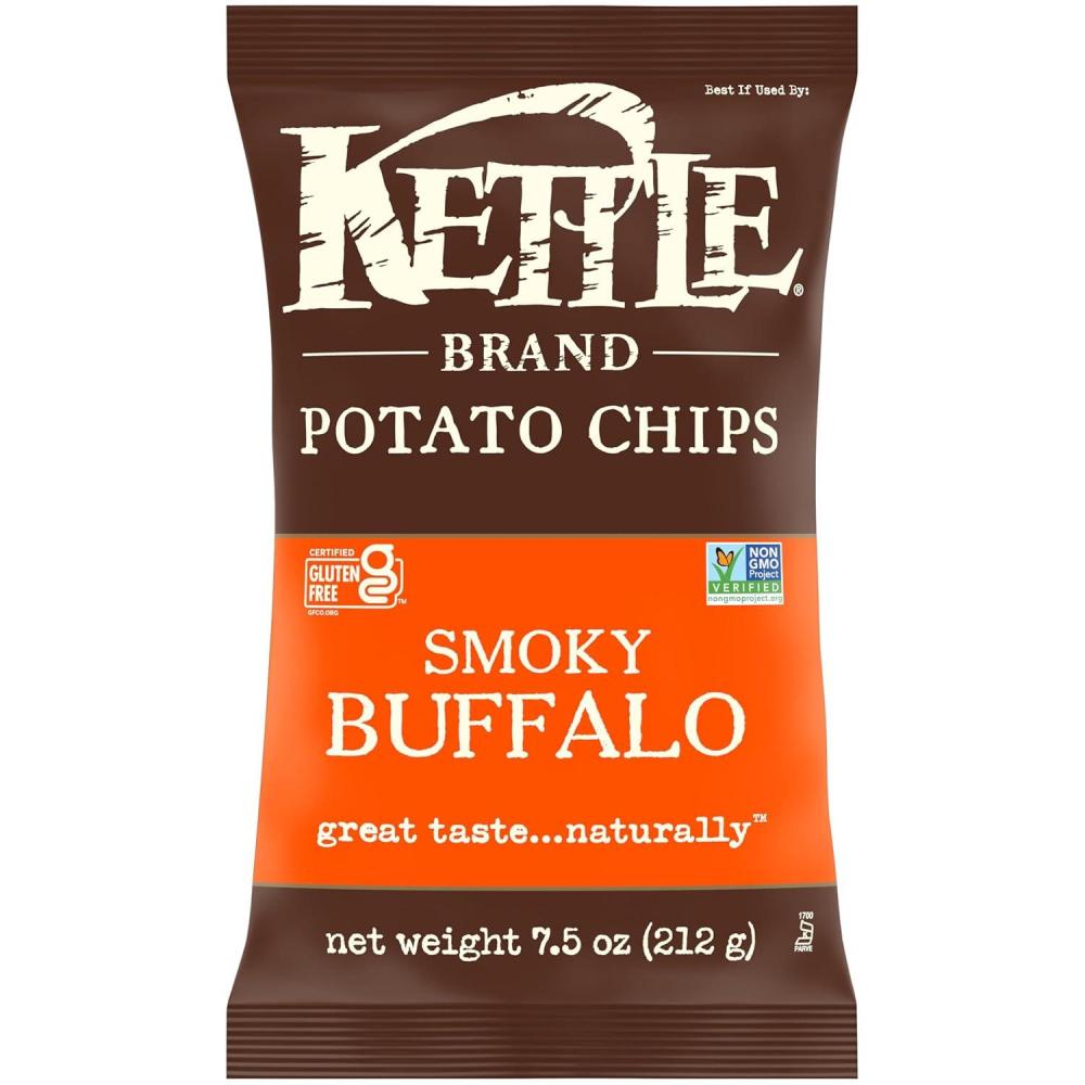 image:imageKettle Brand Smoky Buffalo Potato Chips 75 Oz Bag75 Ounce Pack of 1