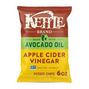 Kettle Brand Made with Avocado Oil Apple Cider Vinegar Chips, 6 Oz Bag(Apple Cider Vinegar)
